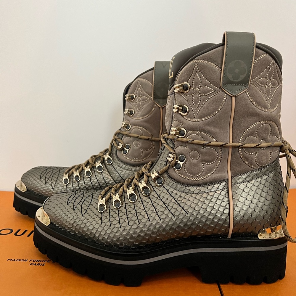 Louis Vuitton Kim Jones Python Boots